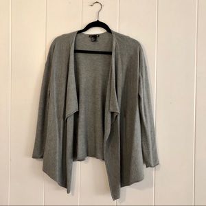H&M heather gray water fall cardigan